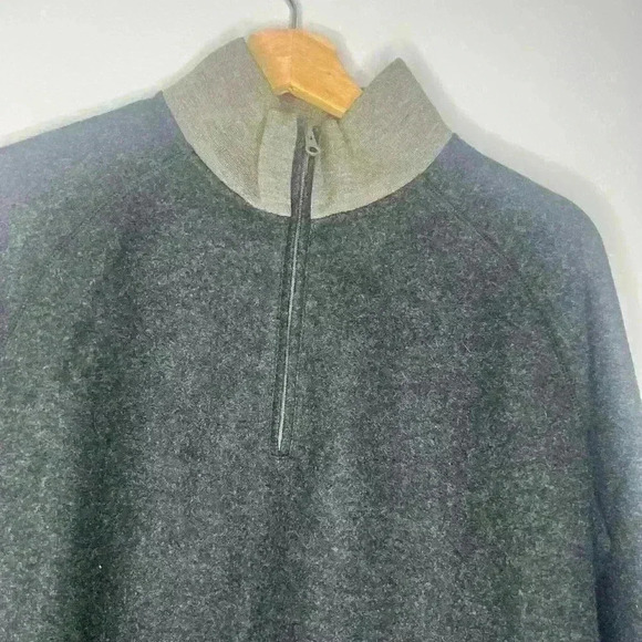 Adsum Grey Half-Zip Wool-Cashmere Pullover Touring Sweater Size Medium - Picture 2 of 7